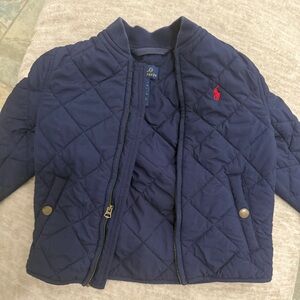 Ralph Lauren Quilted Jacket in Dark Blue with Red Accent